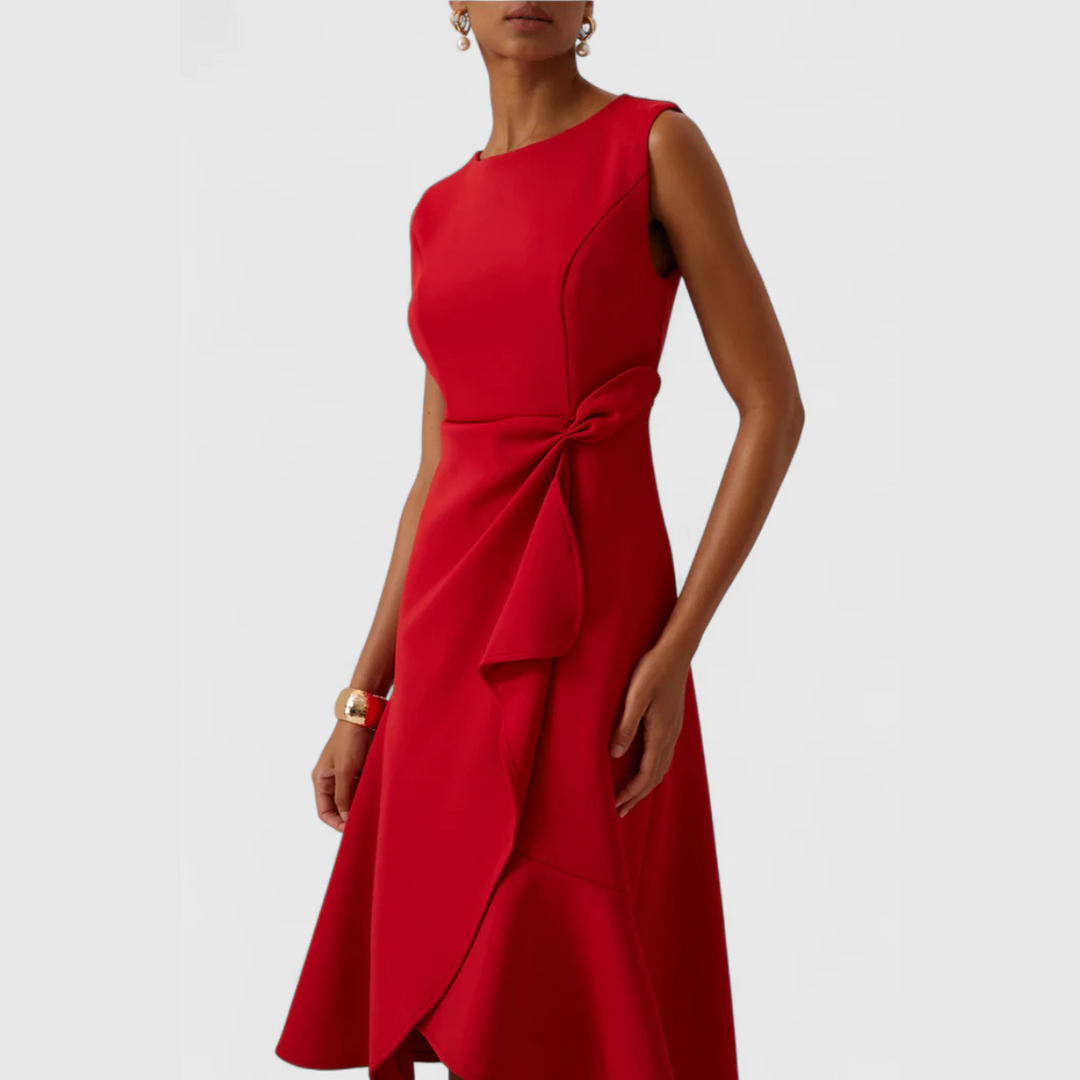 Emma | Women's Sleeveless Asymmetrical Midi Dress
