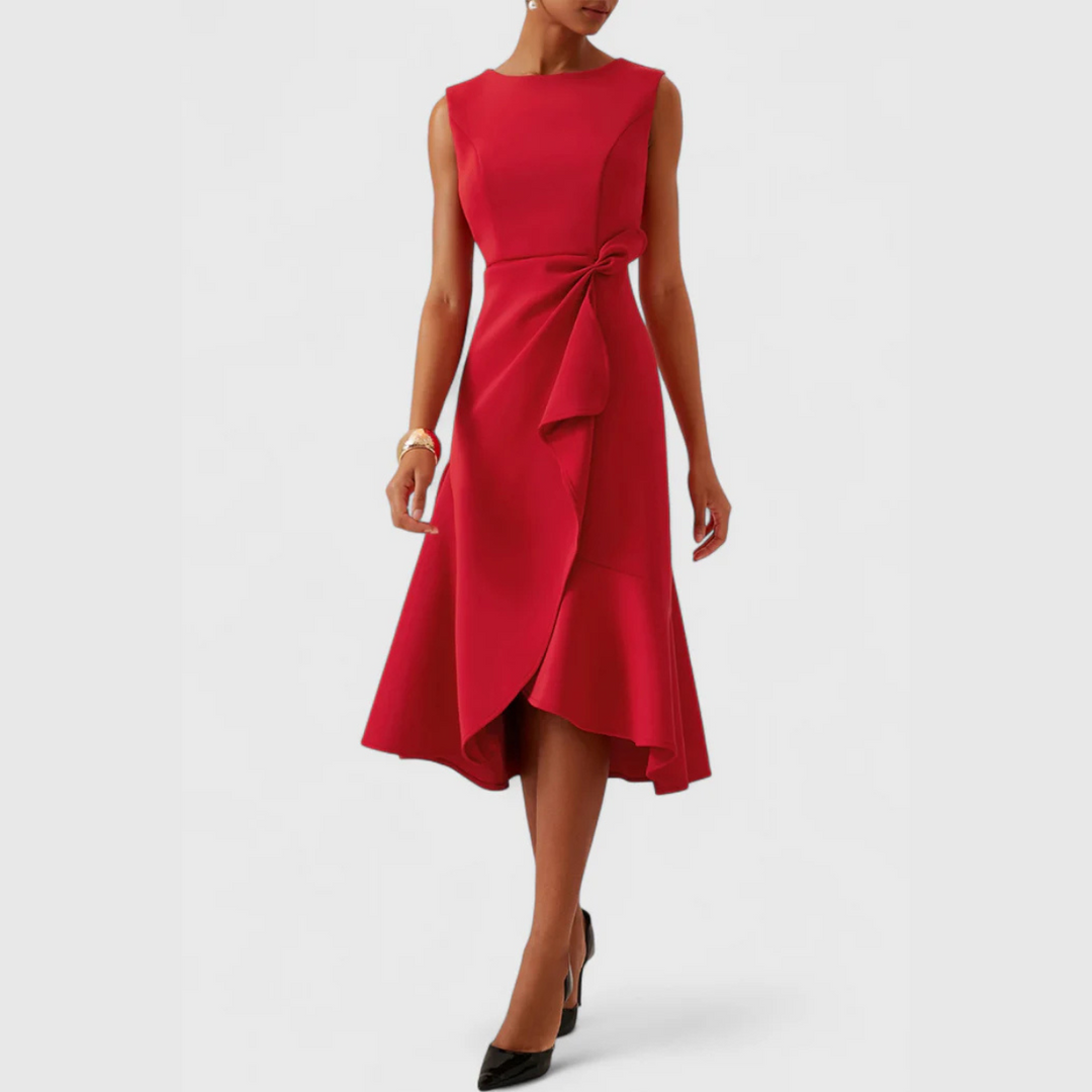 Emma | Women's Sleeveless Asymmetrical Midi Dress