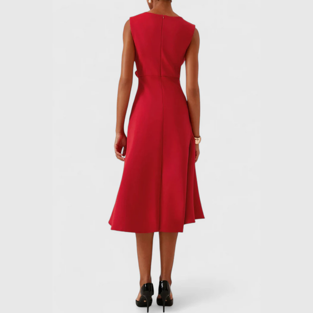Emma | Women's Sleeveless Asymmetrical Midi Dress