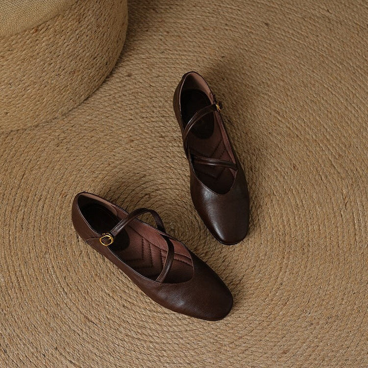 Elora | Women's Classic Leather Ballet Flats