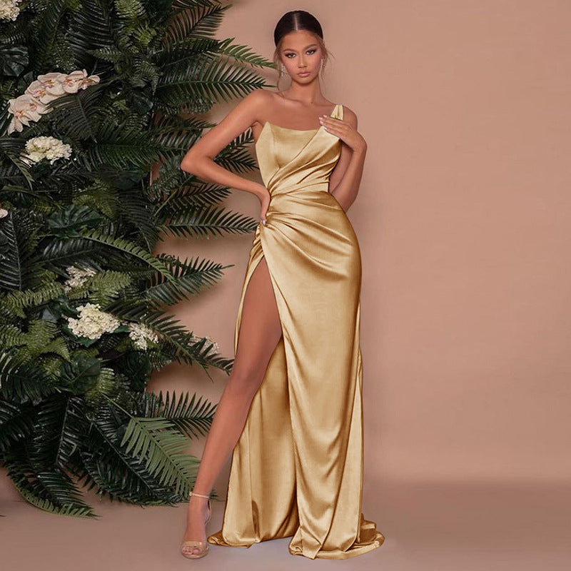 Juliet | Women’s Draped Waist Maxi Evening Dress