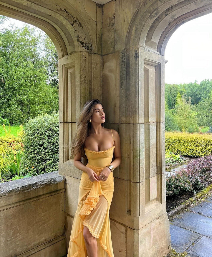Bena | Women’s Elegant Ruffled Wedding Guest Dress