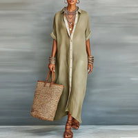 Eleni | Women's Summer Linnen Maxi Dress