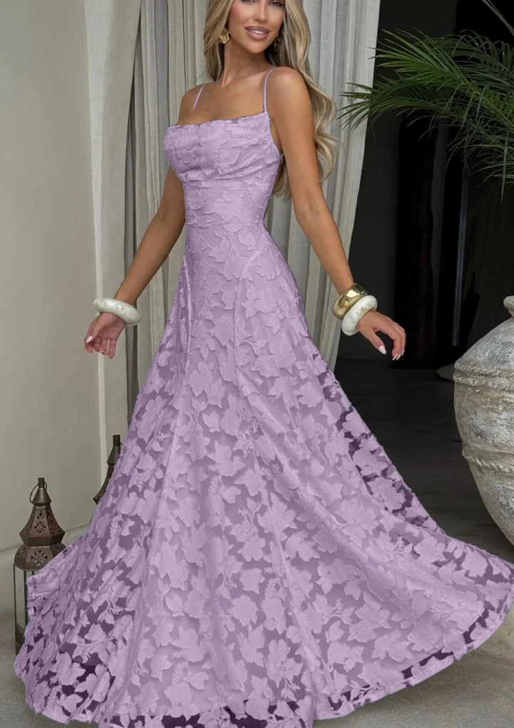 Silja | Women's Embroidered Maxi Evening Dress