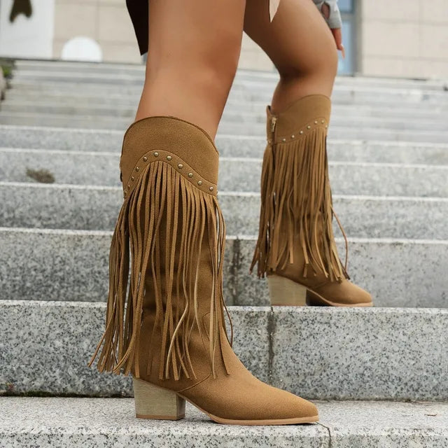 Hope | Women’s Fringe Studded Cowboy Boots