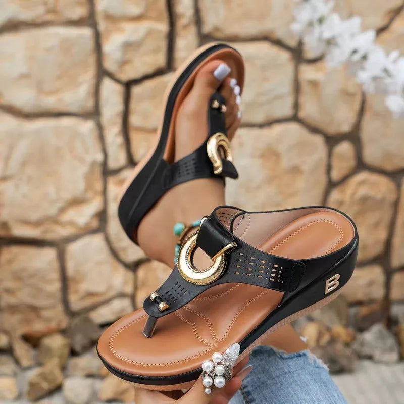 Victoria | Women's Casual T-Strap Platform Sandals