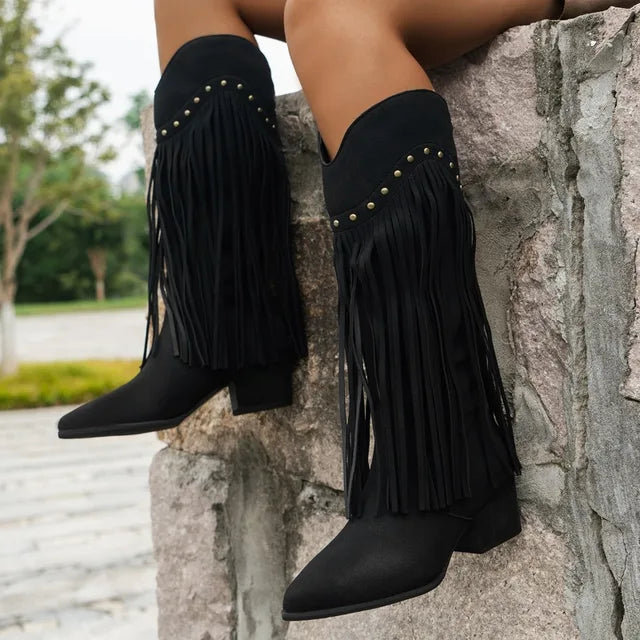 Hope | Women’s Fringe Studded Cowboy Boots