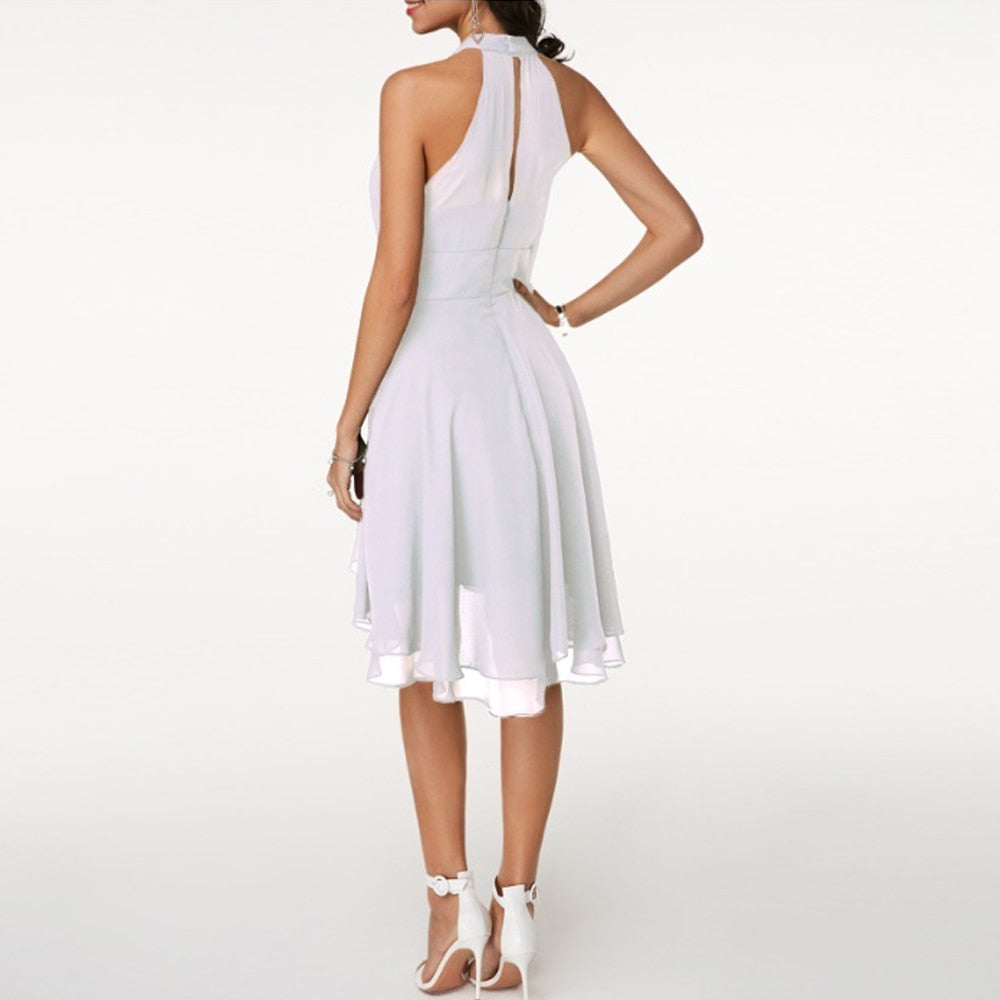 Ruby | Women’s Summer Halter Neck Midi Dress