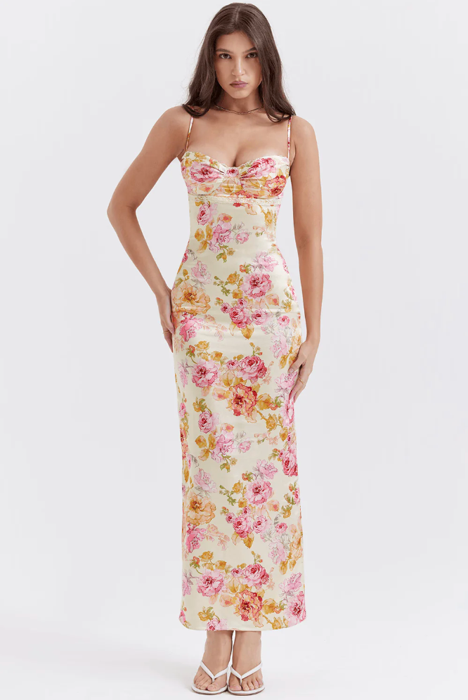 Aria | Women's Elegant Floral Maxi Dress