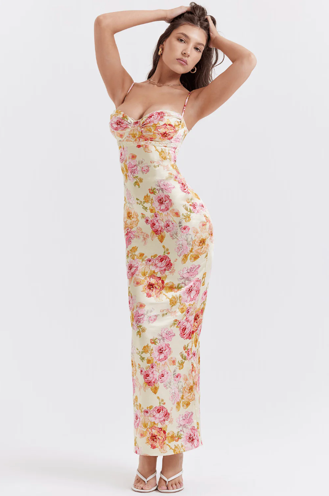 Aria | Women's Elegant Floral Maxi Dress