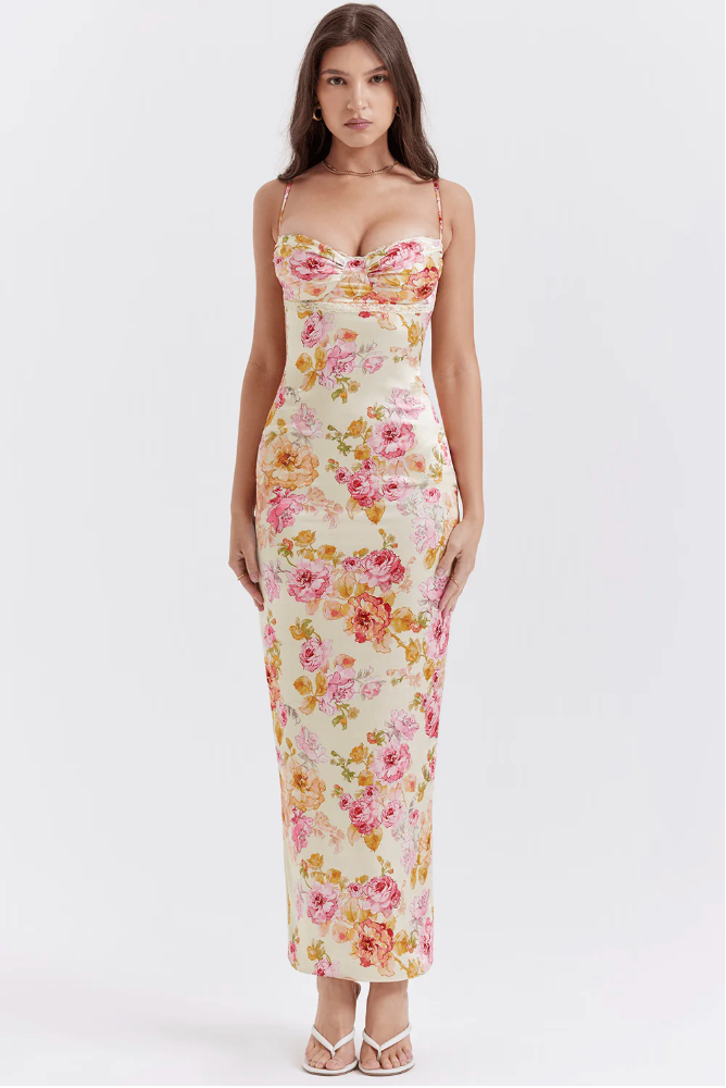 Aria | Women's Elegant Floral Maxi Dress