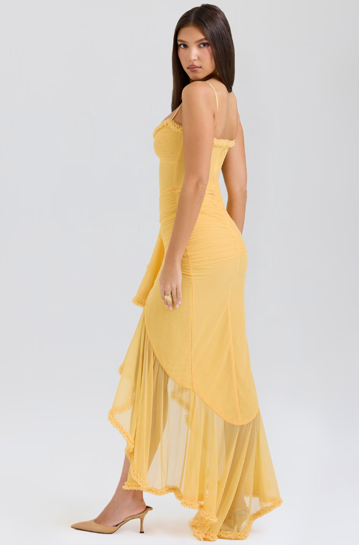 Bena | Women’s Elegant Ruffled Wedding Guest Dress