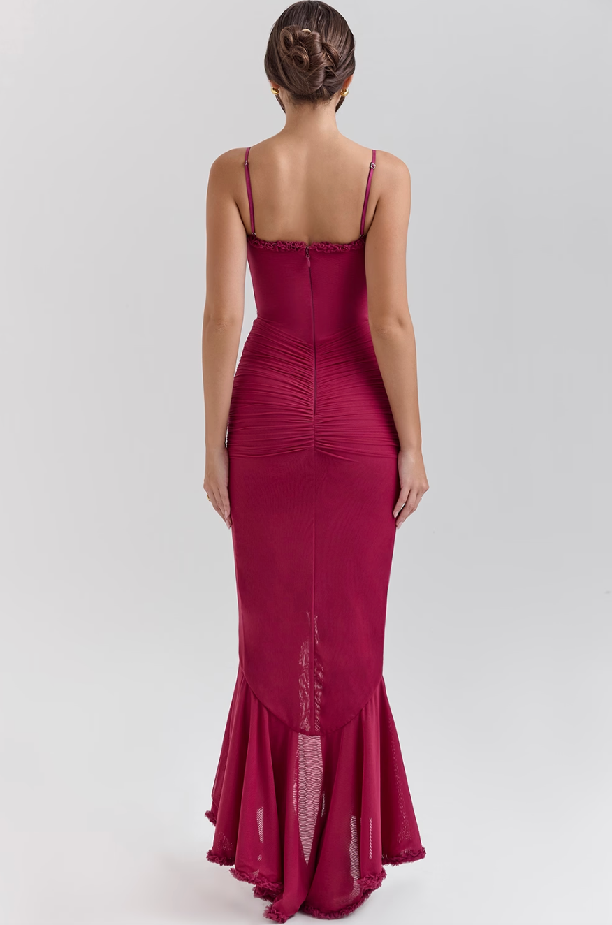 Bena | Women’s Elegant Ruffled Wedding Guest Dress