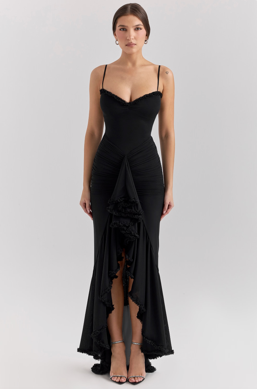 Bena | Women’s Elegant Ruffled Wedding Guest Dress