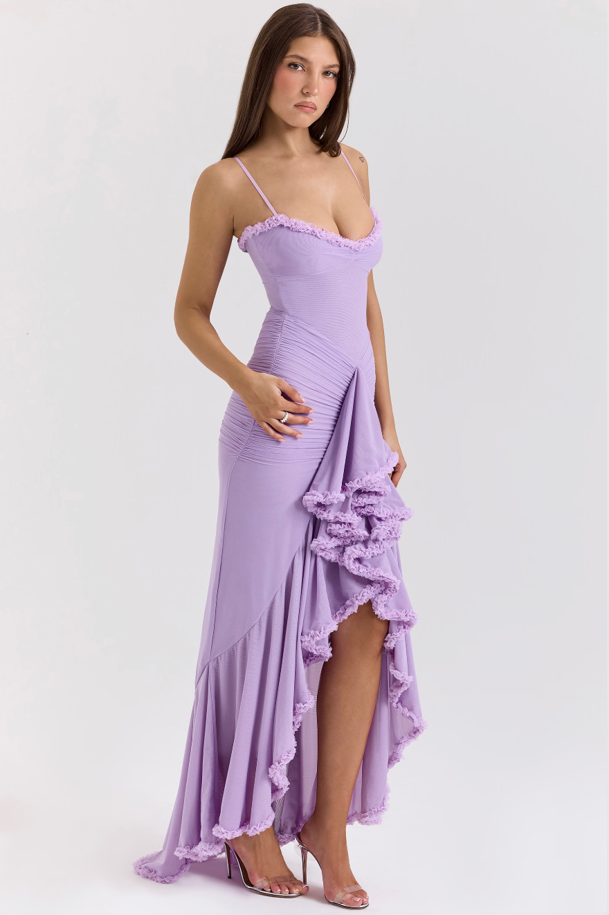 Bena | Women’s Elegant Ruffled Wedding Guest Dress
