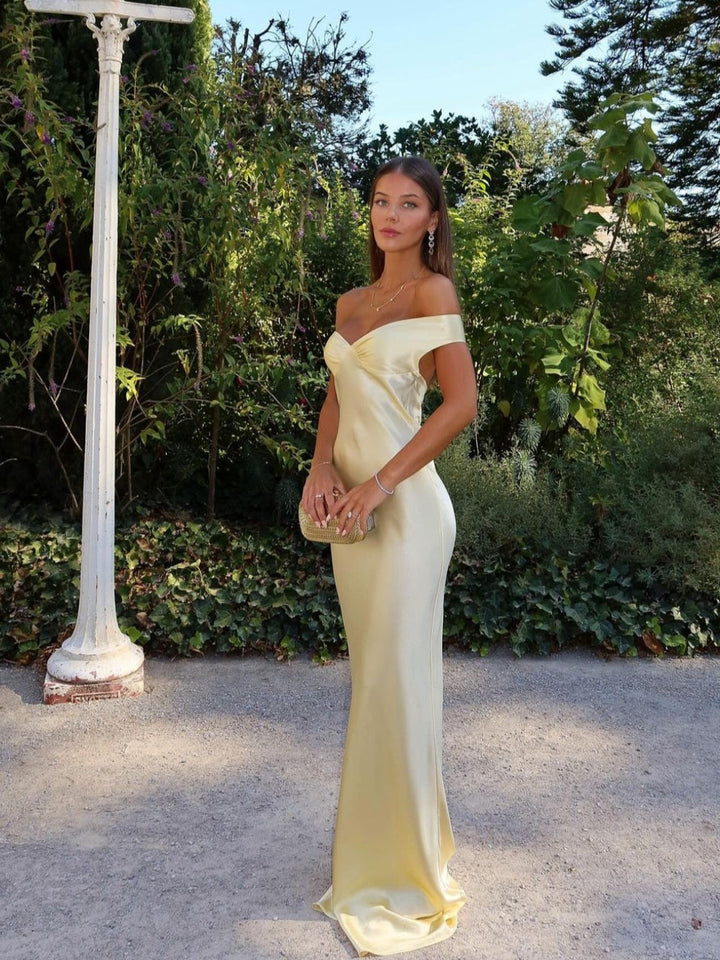 Erica | Women’s Satin Wedding Guest Maxi Dress