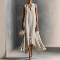 Olivia | Women's V Neck Flowy Sun Maxi Dress