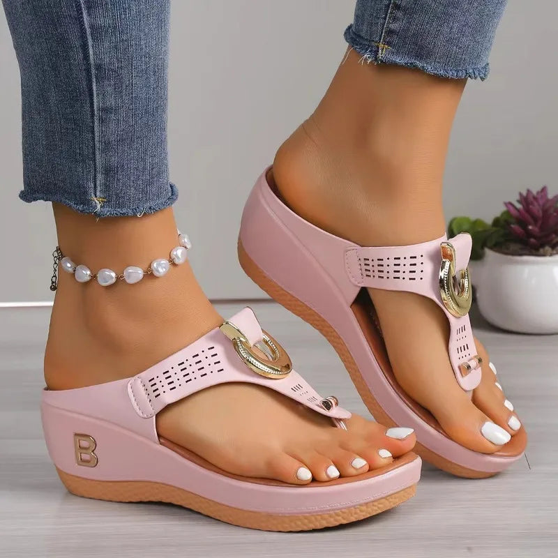 Victoria | Women's Casual T-Strap Platform Sandals