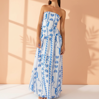 Audrey | Women’s Summer Botanical Print Maxi Dress