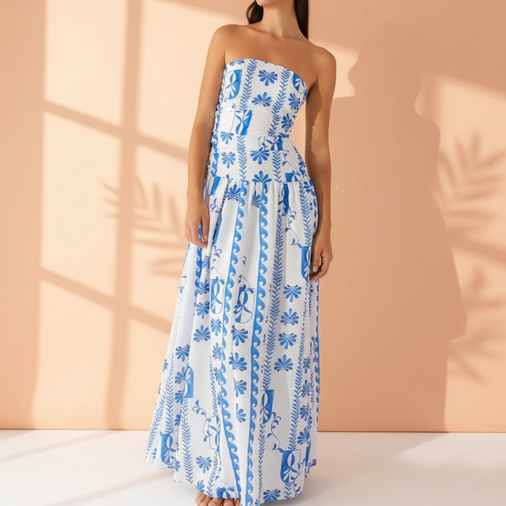 Audrey | Women’s Summer Botanical Print Maxi Dress