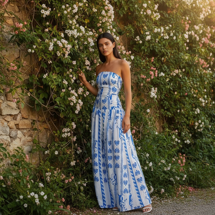 Audrey | Women’s Summer Botanical Print Maxi Dress