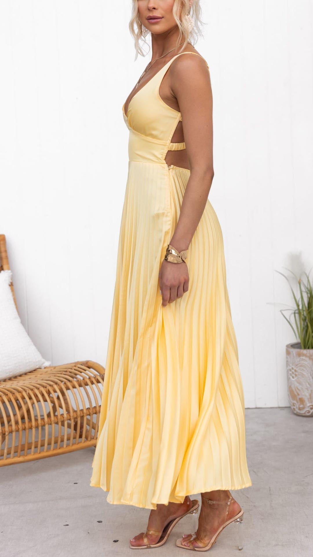 Anne | Women’s Summer Pleated Wedding Guest Dress