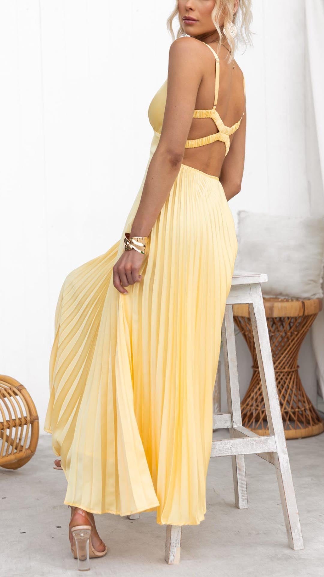 Anne | Women’s Summer Pleated Wedding Guest Dress