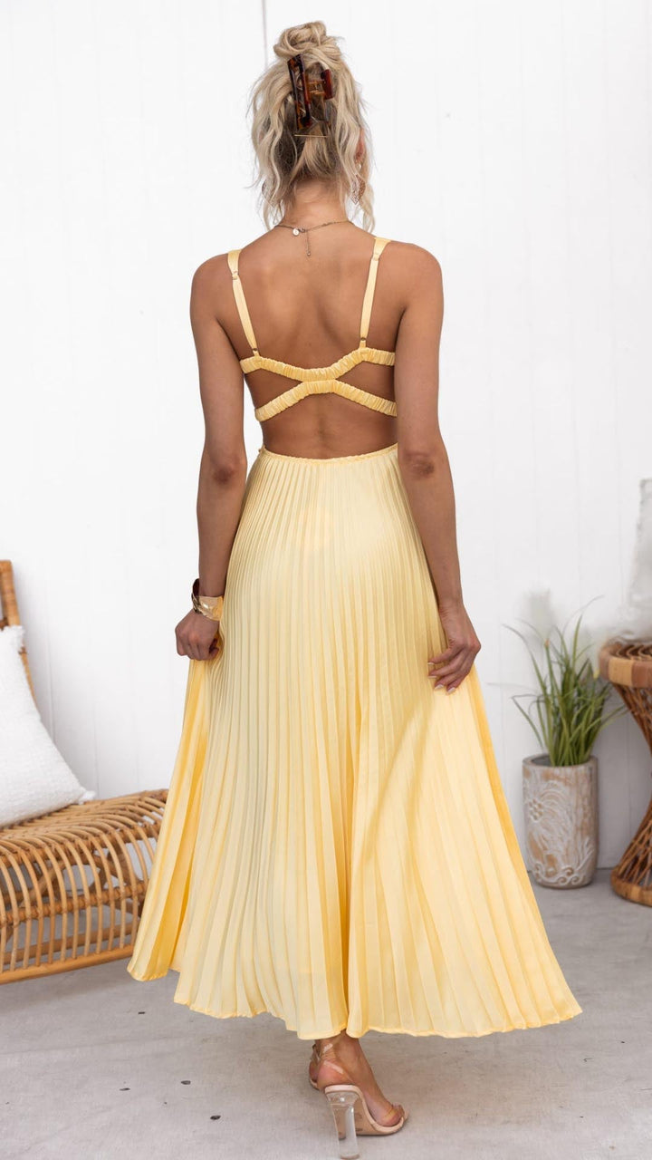 Anne | Women’s Summer Pleated Wedding Guest Dress