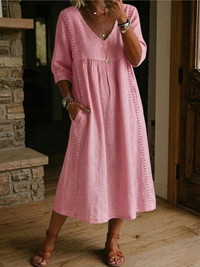 Brigitte | Women's Casual Short Sleeve Midi Dress