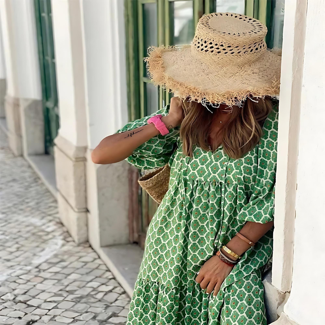 Imani | Women’s Geometric Tiered Maxi Dress