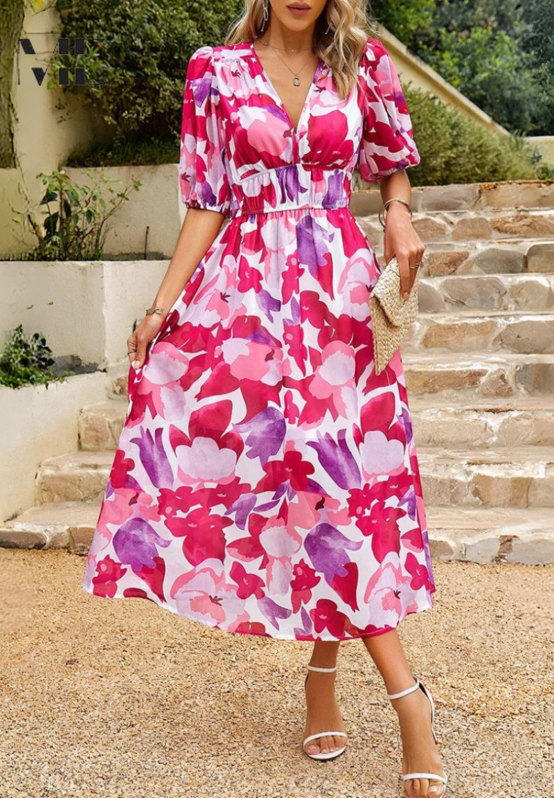 Faye | Women’s Floral Summer Midi Dress
