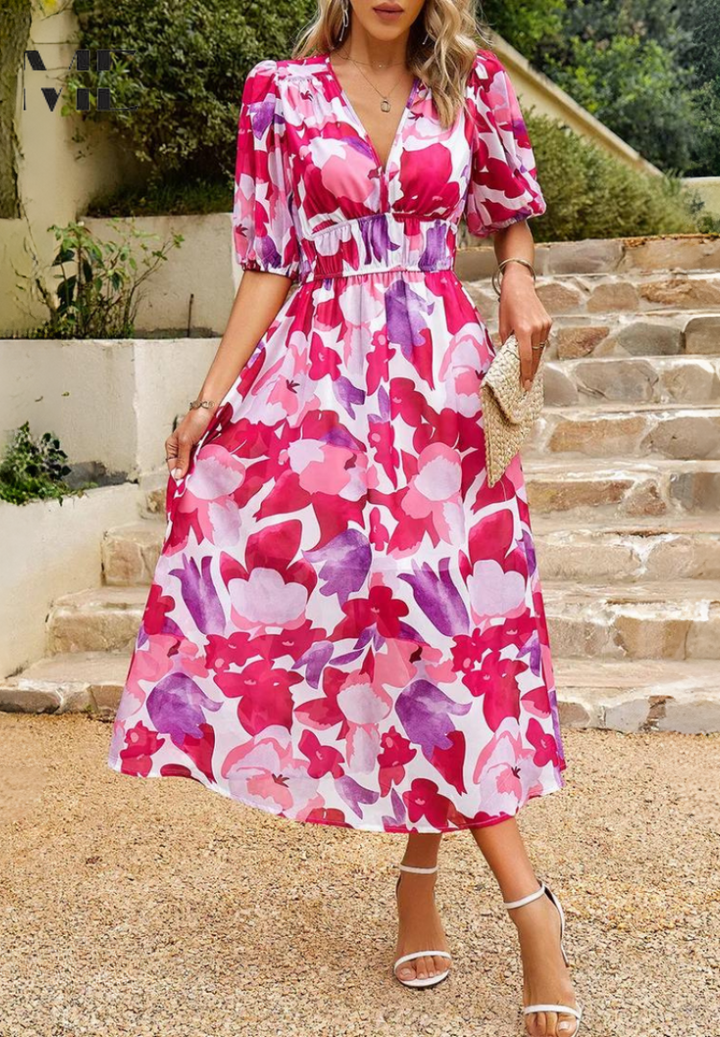 Faye | Women’s Floral Summer Midi Dress