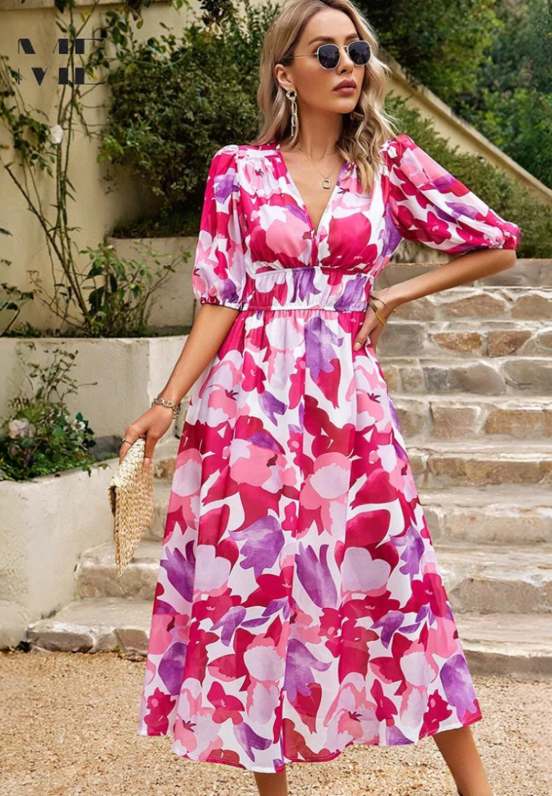 Faye | Women’s Floral Summer Midi Dress