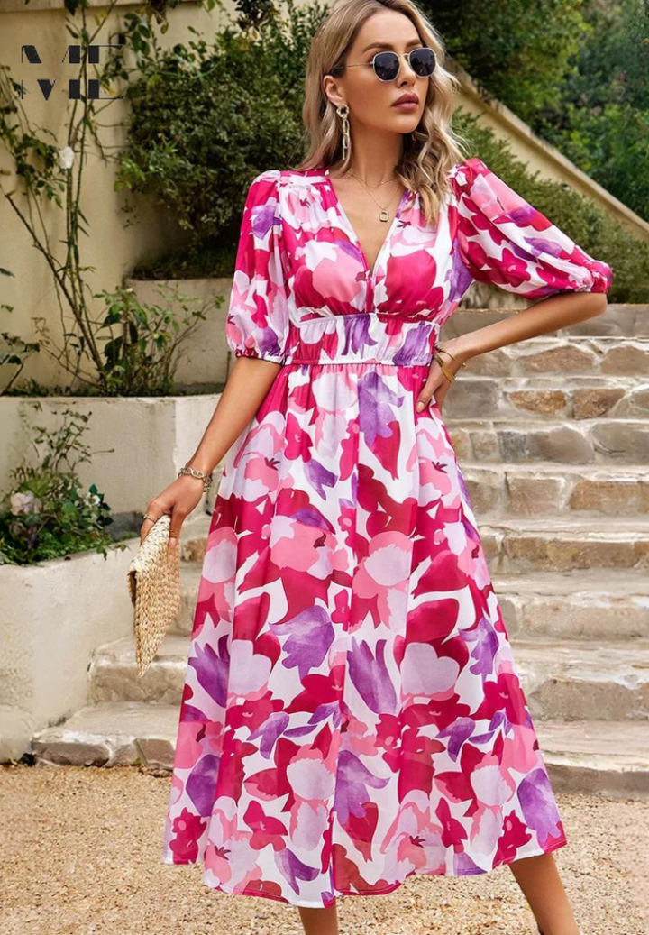Faye | Women’s Floral Summer Midi Dress
