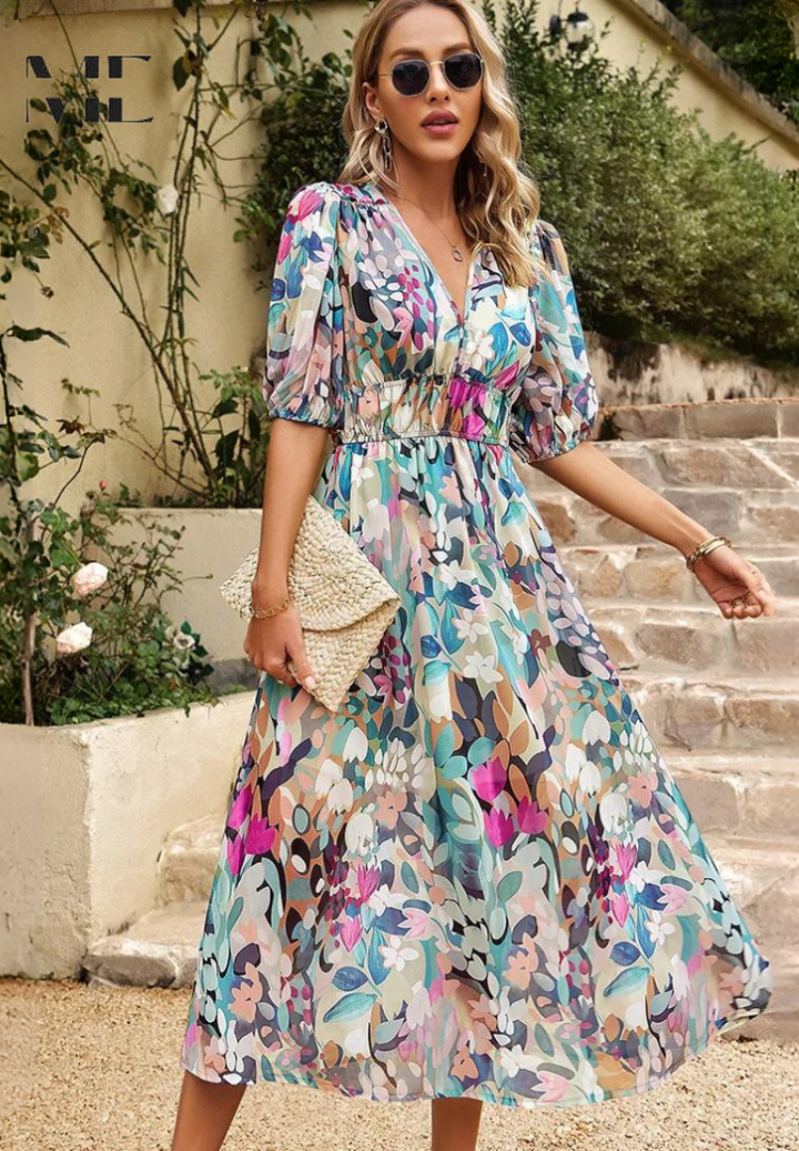 Faye | Women’s Floral Summer Midi Dress