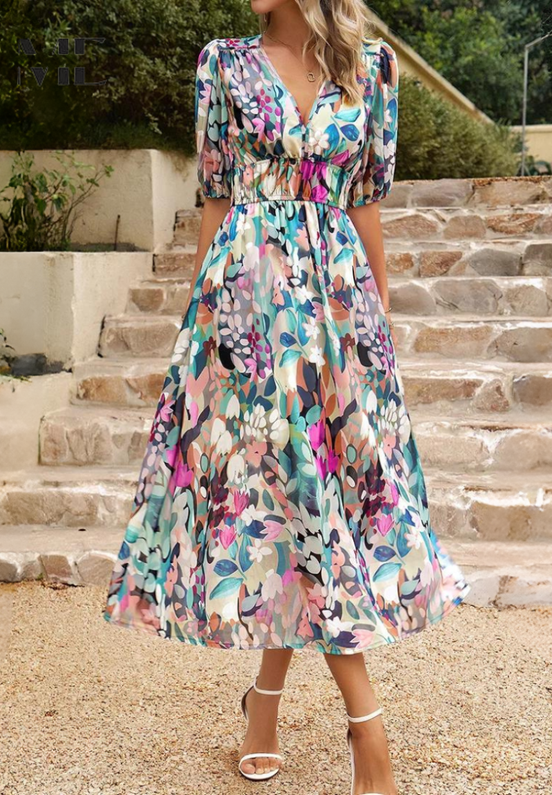 Faye | Women’s Floral Summer Midi Dress