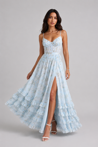 Arabella | Women's Floral Maxi Dress With Side Slit