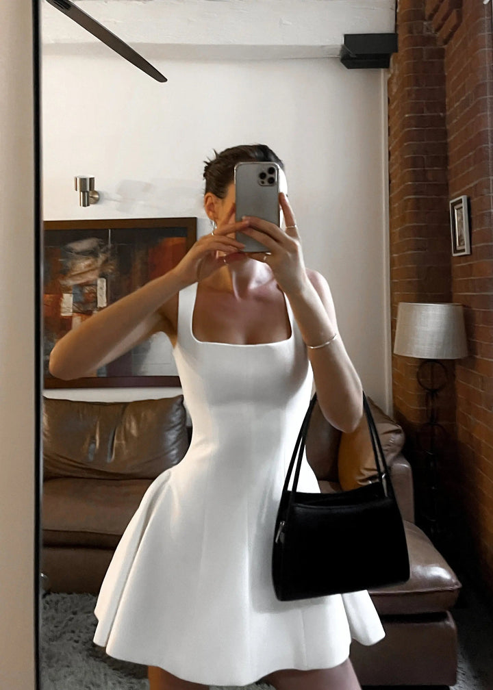 Magnolia | Women's Elegant Square Neck Mini Dress
