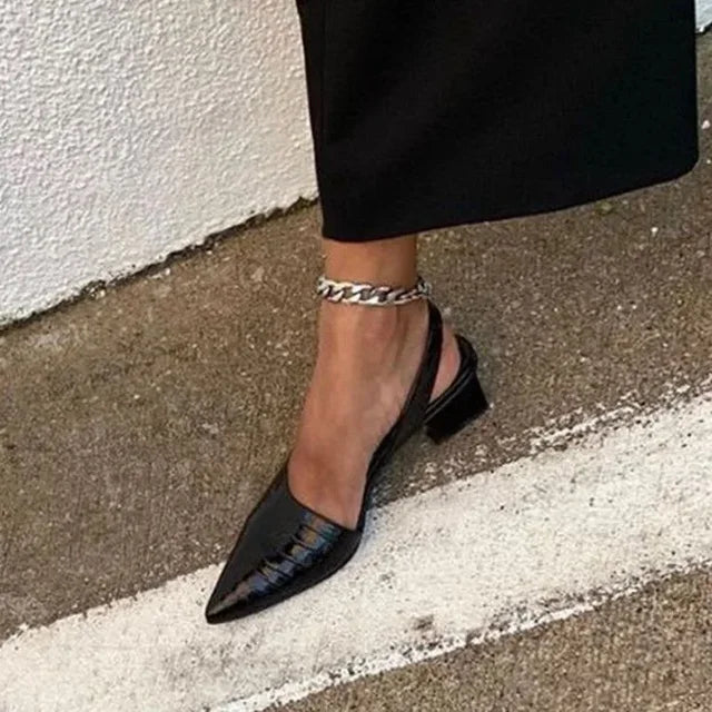 Ember | Women's Casual Pointed Toe Block Heel Pumps