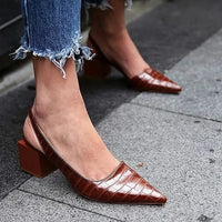 Ember | Women's Casual Pointed Toe Block Heel Pumps