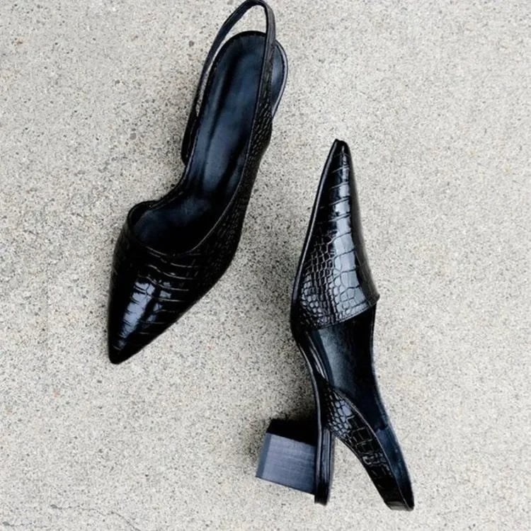 Ember | Women's Casual Pointed Toe Block Heel Pumps