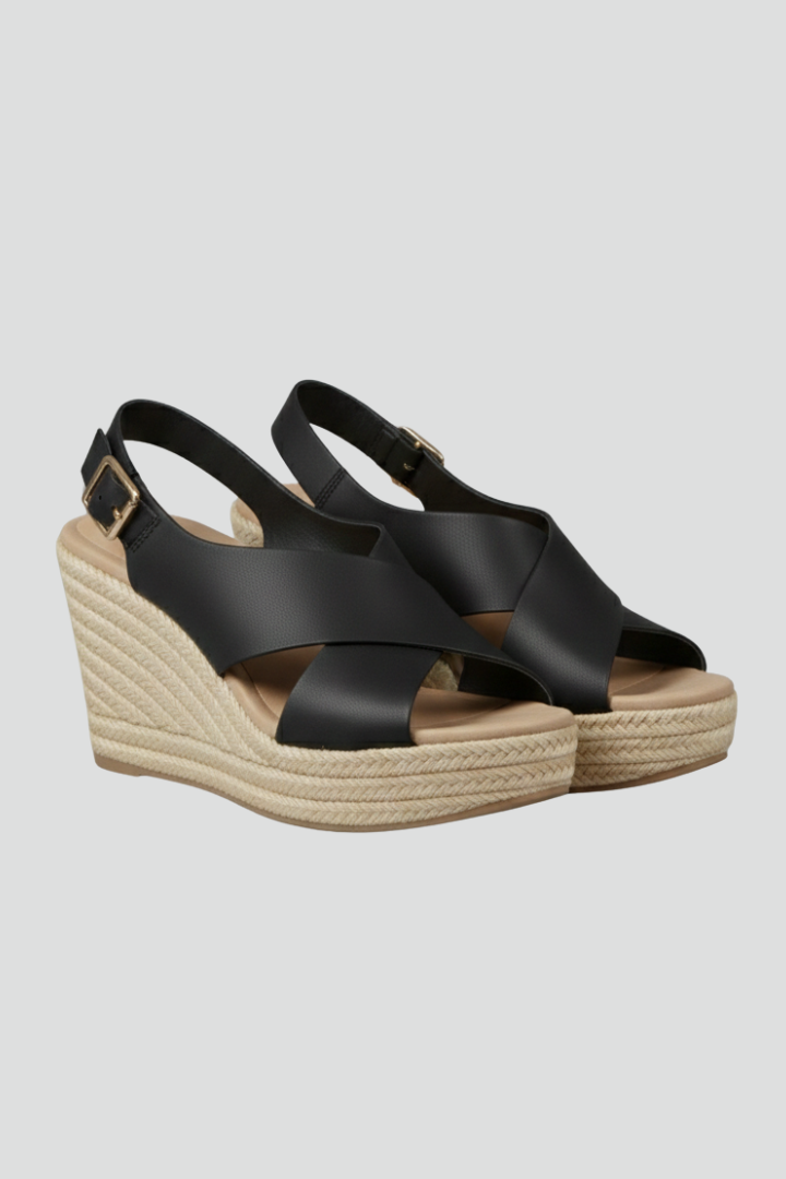 Clementine | Women's Casual Criss-Cross Wedge Sandals