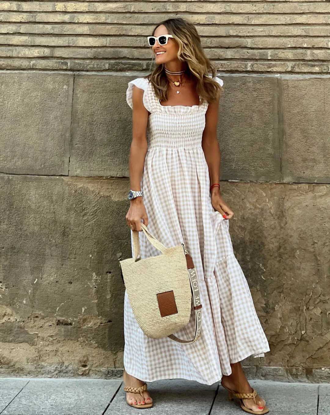 Reya | Women’s Summer Smocked Maxi Dress