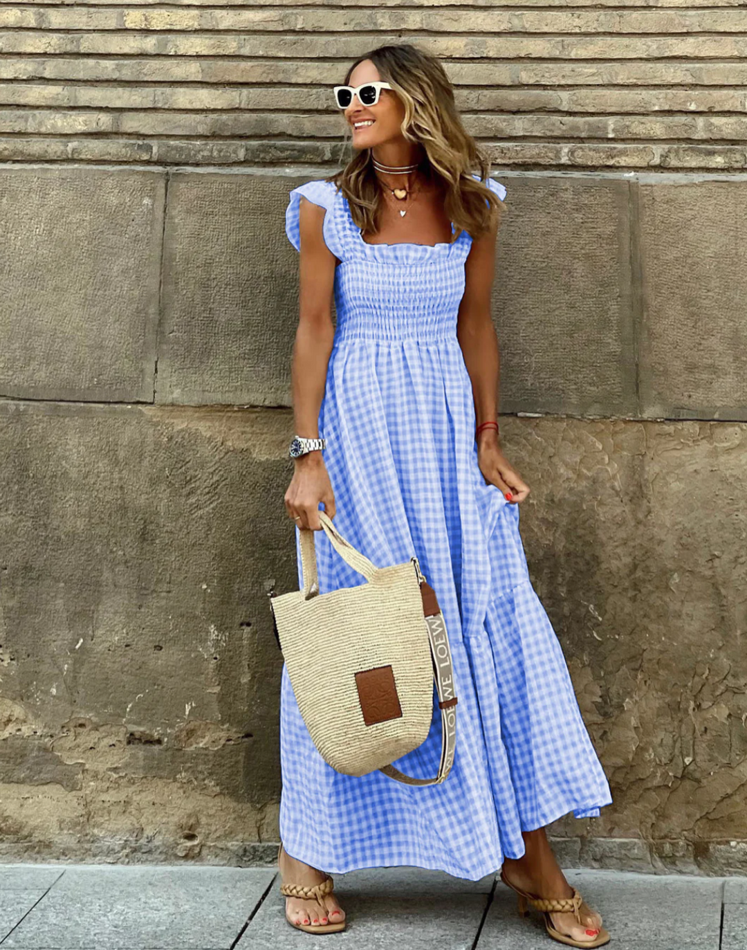 Reya | Women’s Summer Smocked Maxi Dress