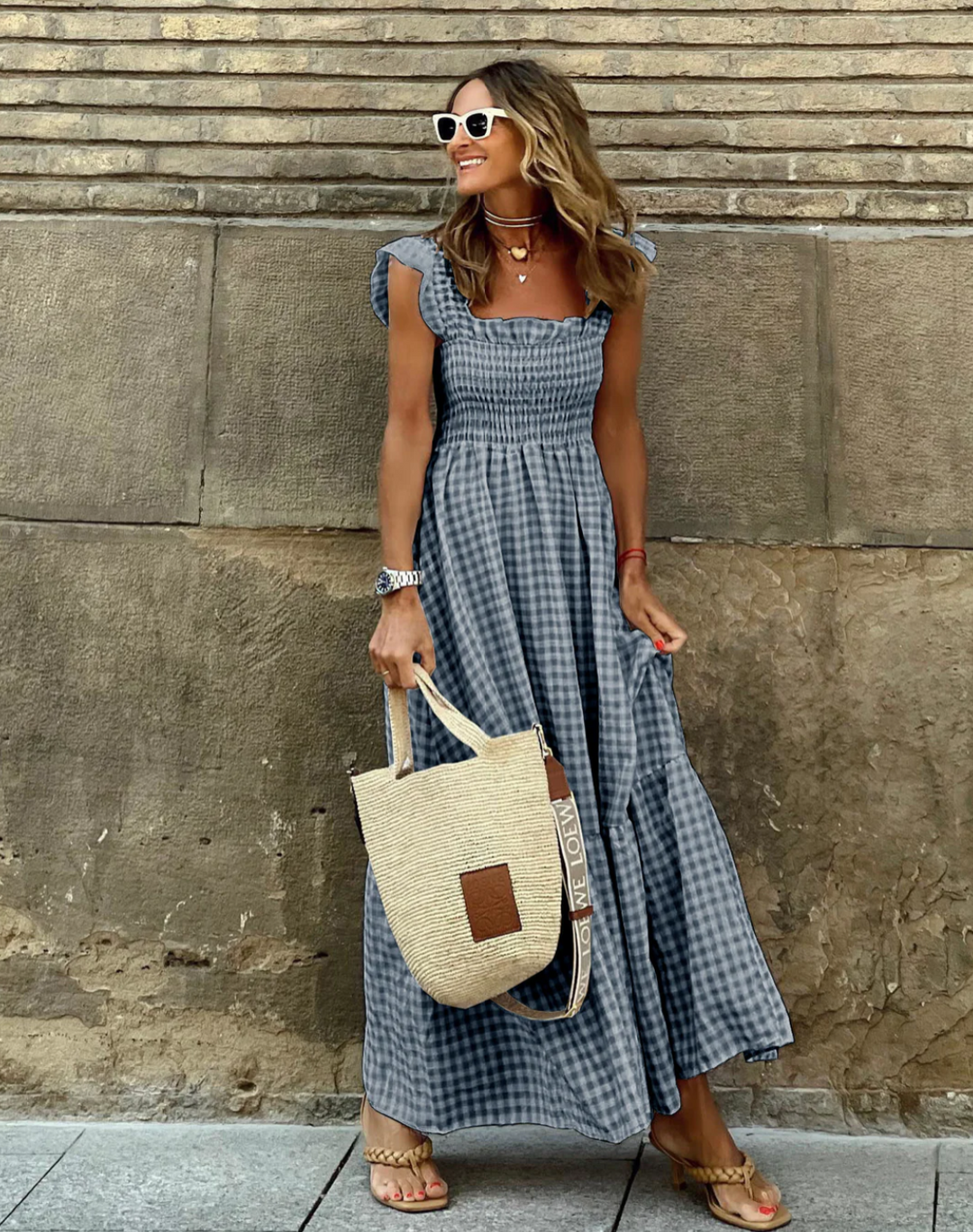 Reya | Women’s Summer Smocked Maxi Dress