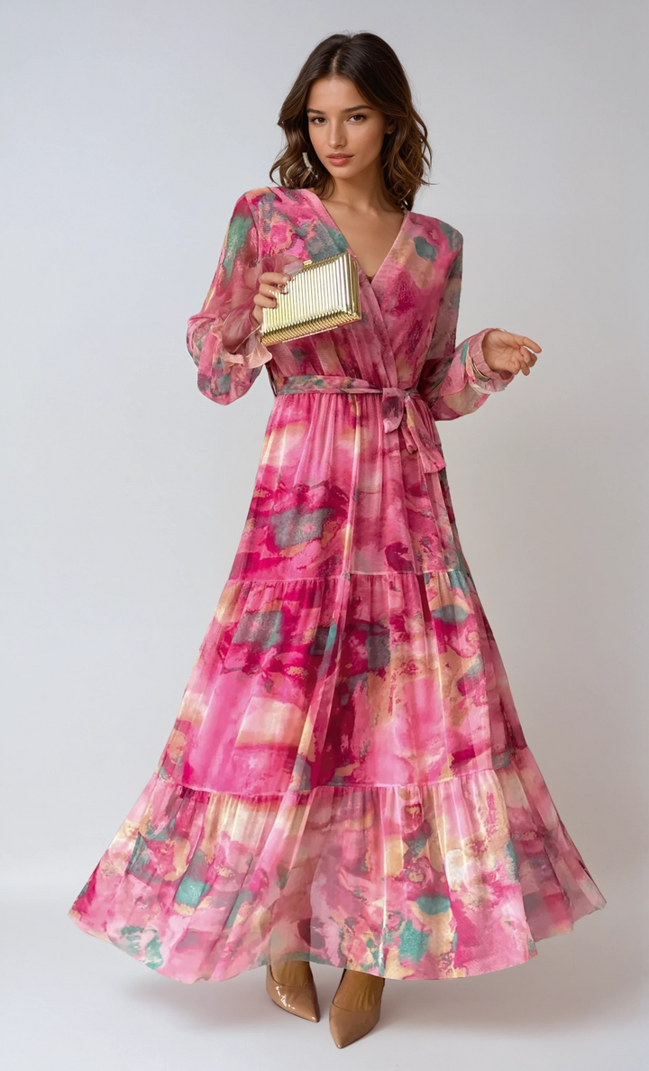Zuri | Women's Summer Floral Wrap Maxi Dress