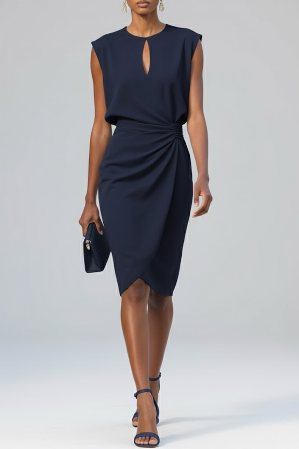 Dulcie | Women’s Keyhole Neck Midi Dress