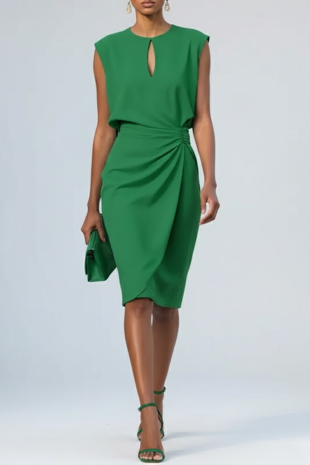 Dulcie | Women’s Keyhole Neck Midi Dress