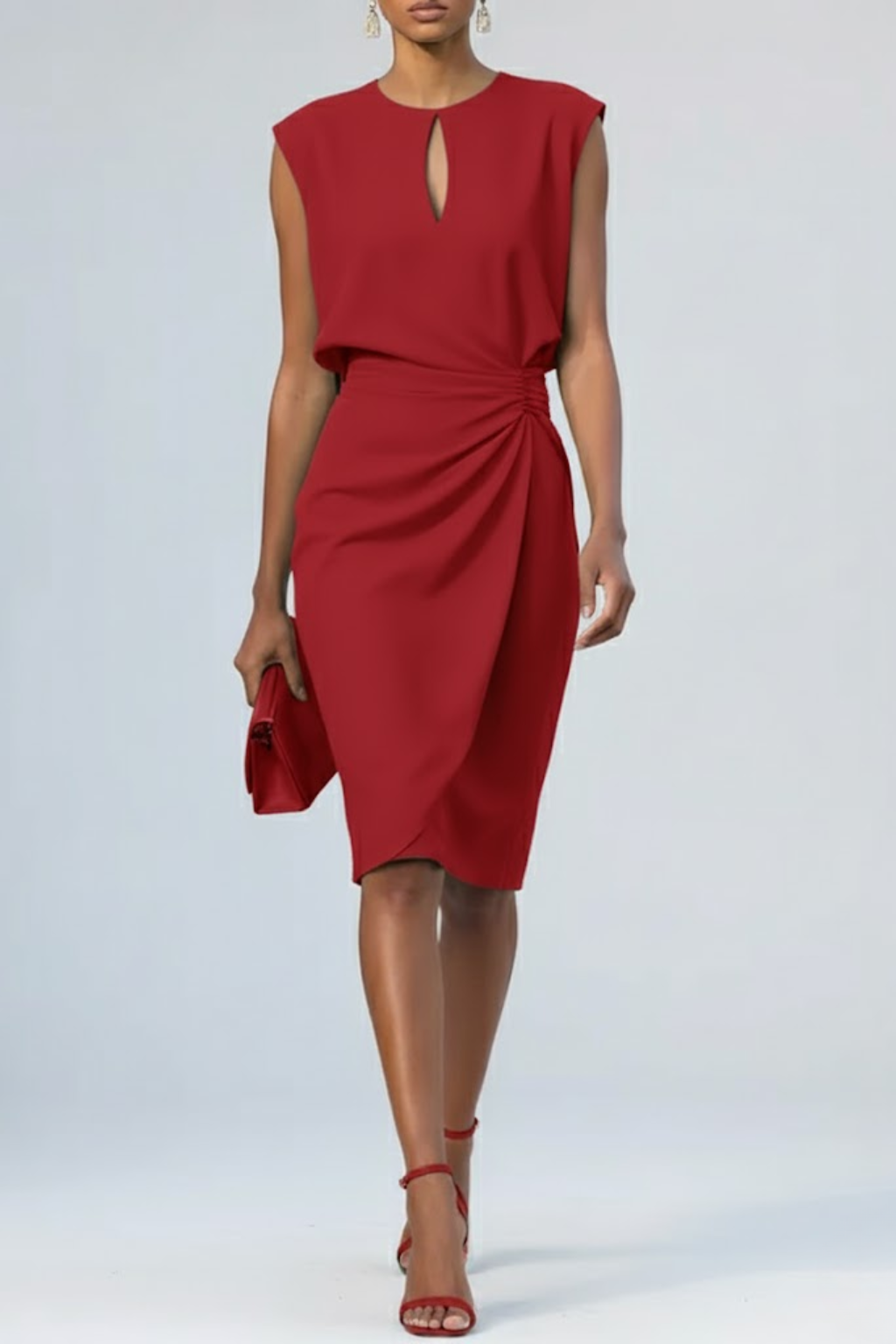 Dulcie | Women’s Keyhole Neck Midi Dress