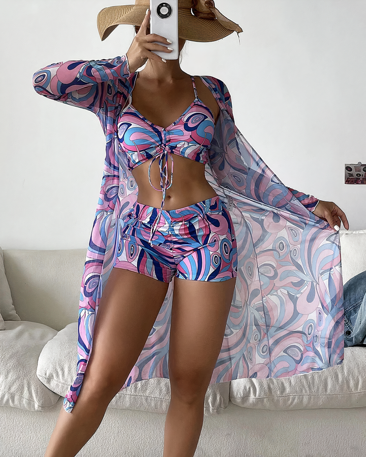 Agnes | Women's High Waist Covering Bikini Set